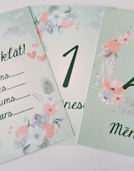 Baby month cards "Flowers"